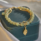Wotian Jade Lucky armband av bladguld