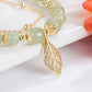 Wotian Jade Lucky armband av bladguld