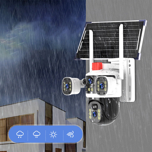 💥2026 New Hot Sale🎥 Triple-Lens Solar 360° Dome Camera✈️ fri frakt