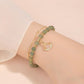 Wotian Jade Lucky armband av bladguld