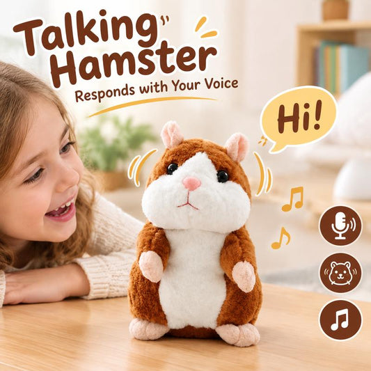 Talande hamster-gosedjur – upprepar allt du säger, skakar automatiskt på huvudet, roligt för både barn och vuxna