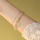 Wotian Jade Lucky armband av bladguld