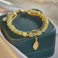 Wotian Jade Lucky armband av bladguld