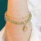 Wotian Jade Lucky armband av bladguld