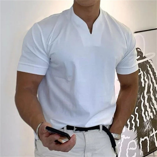 2026 Men Gentlemans Business Kortärmad Fitness T-shirt🔥HOT REA 49% RABATT