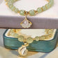 Wotian Jade Lucky armband av bladguld