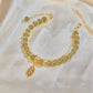 Wotian Jade Lucky armband av bladguld