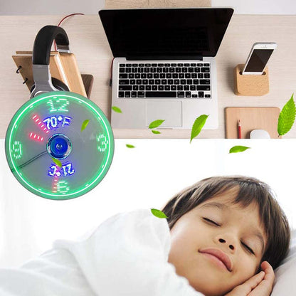 USB-fläkt med LED-klockbelysning(KÖP MER SPARA MER)