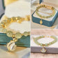 Wotian Jade Lucky armband av bladguld