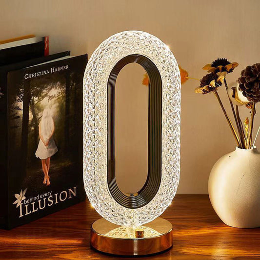 ✨ JULREA 50% RABATT! KÖP 3 FÅ 4! ✨ Uppladdningsbar Lyxig Kristall LED-nattlampa - 16 Färglägen med Touch-kontroll för Hemdekoration 🎄💎