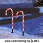 Solcellsdrivna juldekorationer: godisstavslampor