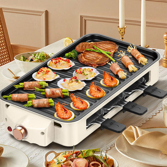⏳Begränsad tid 50 % Rabatt⏰Avtagbar multifunktionell rökfri elektrisk grill med stor kapacitet🥩