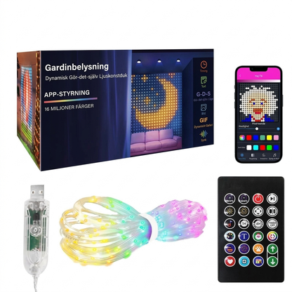 💡 50% RABATT NU!🎄 Vattentäta LED-gardinljusslingor – appstyrning, musiksynk & anpassad ljuskonst – perfekt för fest, trädgård och alla rum ✨