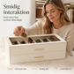 🔥50 % rabatt🕶️2-nivåssorglanorganisationslåda med transparent glasöverdisplay