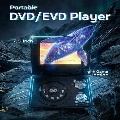 7.8-tums bärbar DVD/EVD-spelare med spelfunktion