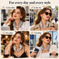 ✨50% RABATT NU! ✨Elegant sidensjal med pärlhalsband – 2-i-1 sjalhalsband med magnetlås