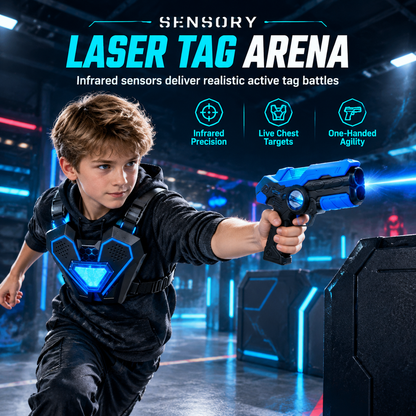 Barnlasertag-leksakspistol med ljud- och ljuseffekter