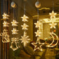 🎄❄️ DIY-julsnöflingor med sugkoppar och LED-belysning ✨ | Batteridrivna, varmt sken och flerfärgade, fönsterbelysning med sugkoppar, juldekoration för hemmet och festen