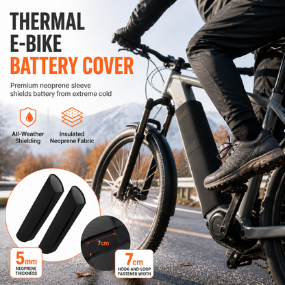 ❄️ 🎁Köp 2 få 1 gratis🔥 Neopren batteriskydd för elcykel – isolerar mot kyla, vatten & damm, bevakar batteriets prestanda under vintern